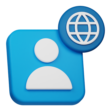 Globaler Benutzer  3D Icon