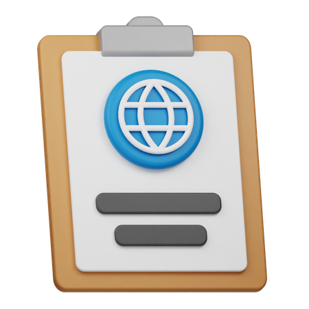 Globaler Bericht  3D Icon