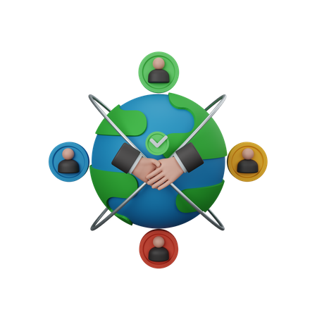 Globales Geschäftsabkommen  3D Icon