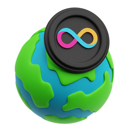 Globaler Internetcomputer  3D Icon