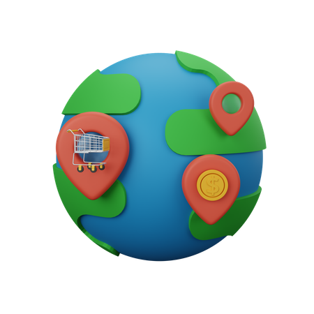 Globaler Markt  3D Icon