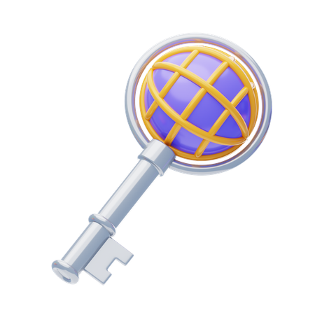 Globaler Schlüssel  3D Icon