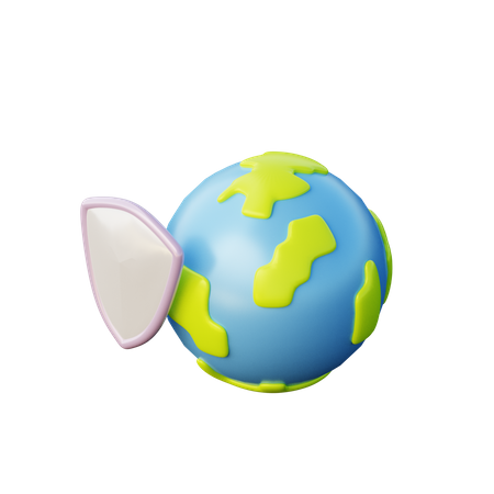 Globaler Schutz  3D Illustration