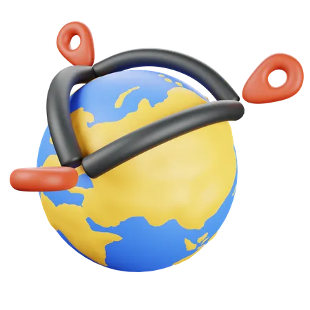 Globaler Standort  3D Icon