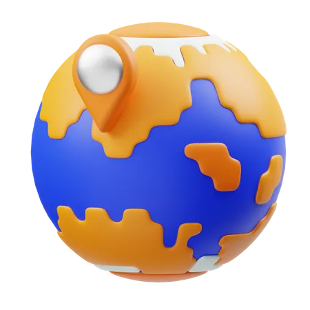 Globaler Standort  3D Icon
