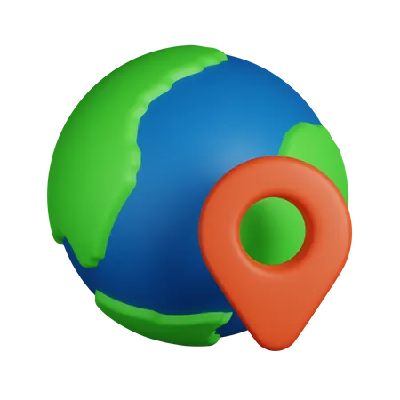 Globaler Standort  3D Icon