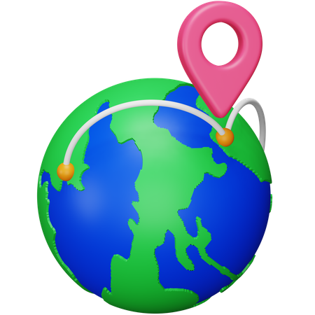 Globaler Standort  3D Icon