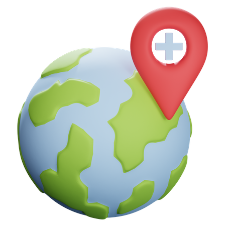 Globalen Standort hinzufügen  3D Illustration