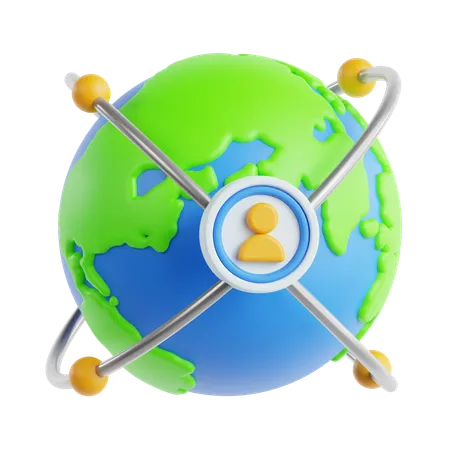 Globales Business-Networking  3D Icon