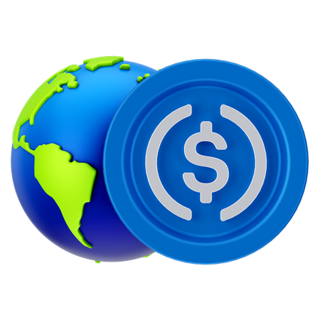 Globales Geld  3D Icon