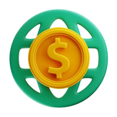 Globales Geld  3D Icon