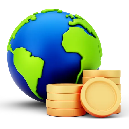 Globales Geld  3D Icon