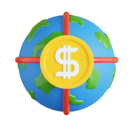 Globales Geld  3D Icon