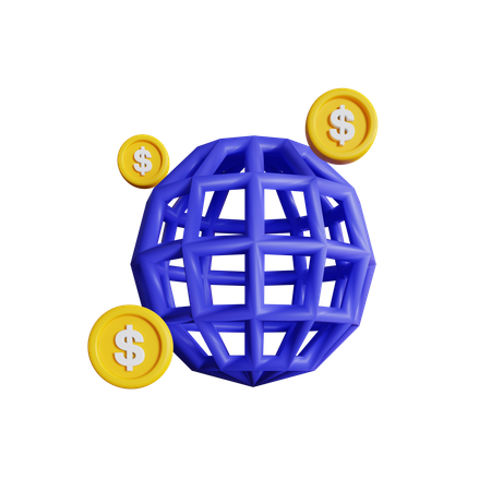 Globales Geld  3D Icon