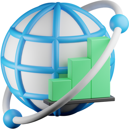 Globales Geschäftsnetzwerk  3D Icon