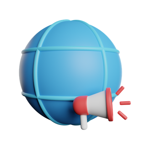 Globales Marketing  3D Icon
