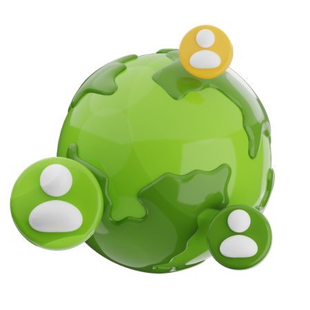 Globale Vernetzung  3D Icon