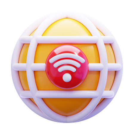 Globales Netzwerk  3D Icon