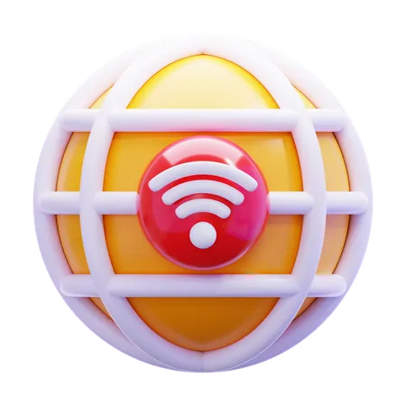 Globales Netzwerk  3D Icon