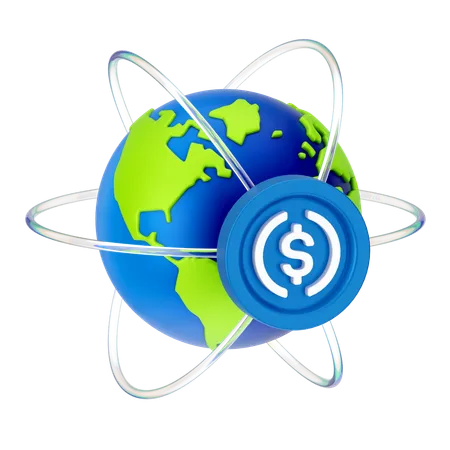 Globales Netzwerk  3D Icon