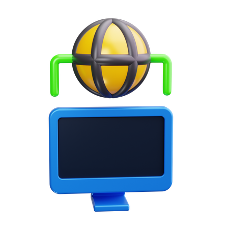 Globales Netzwerk  3D Icon