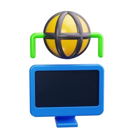 Globales Netzwerk  3D Icon