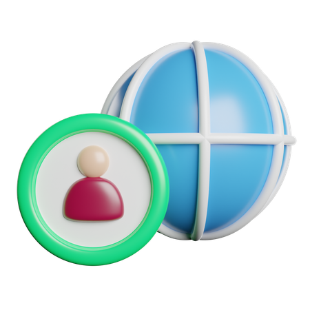 Globales Netzwerk  3D Icon