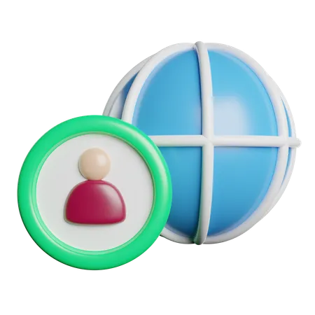 Globales Netzwerk  3D Icon