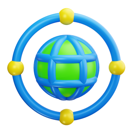 Globales Netzwerk  3D Icon