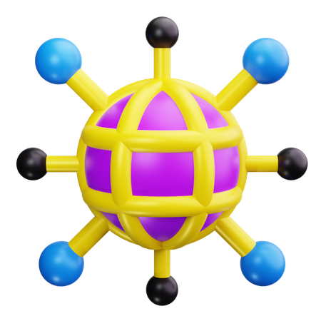 Globales Netzwerk  3D Icon