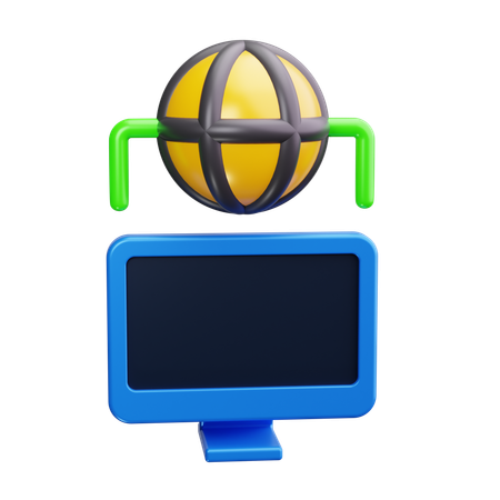 Globales Netzwerk  3D Icon
