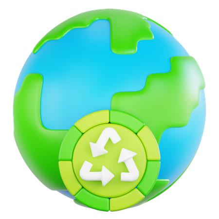 Globales Recycling  3D Icon