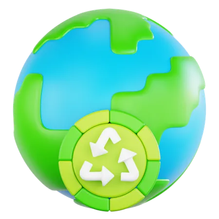 Globales Recycling  3D Icon