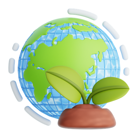 Globales Recycling  3D Icon