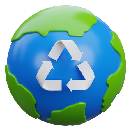 Globales Recycling  3D Icon