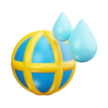 Globales Wasser  3D Icon