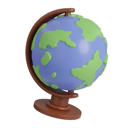 Earth Globe Icons Minimal 3 D Illustration School Education 3D Icon