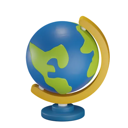 Globe 3 D Illustration 3D Icon