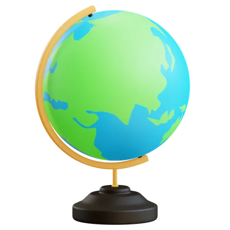 3 D Globe Illustration With Transparent Background 3D Icon