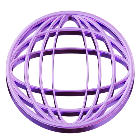 Globe Abstract  3D Icon