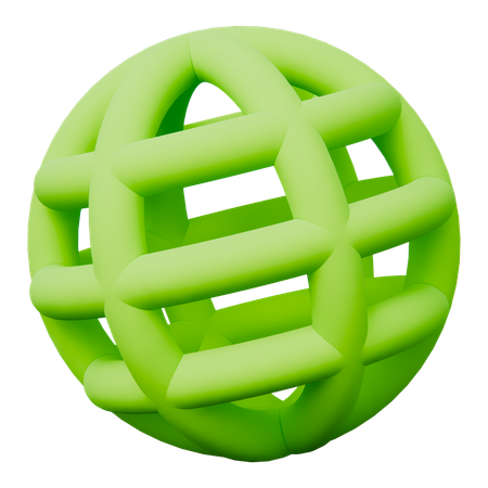 Globe Abstract Shapes  3D Icon