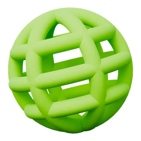 Globe Abstract Shapes  3D Icon