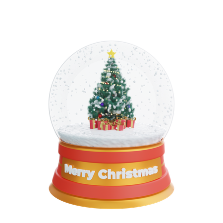 Globe d'arbre de Noël  3D Icon