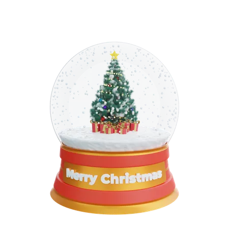 Globe d'arbre de Noël  3D Icon