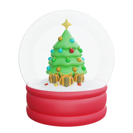 Globe d'arbre de Noël  3D Icon