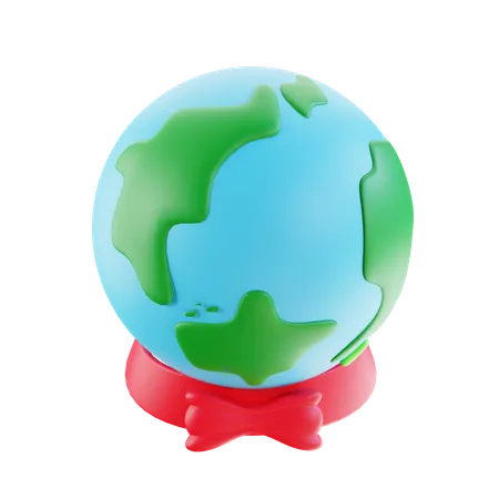 Globe avec cravate  3D Icon