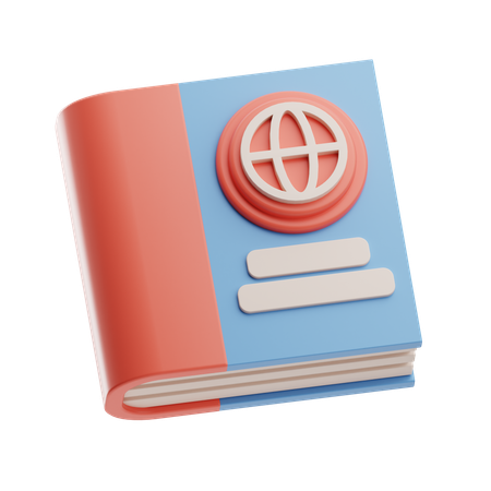 Globe Book  3D Icon