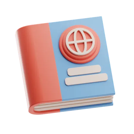 Globe Book  3D Icon