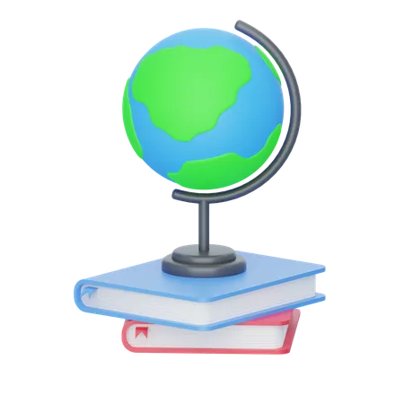 Globe Books  3D Icon