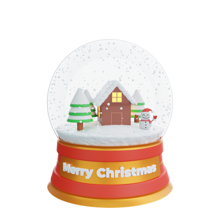 Globe de Noël  3D Icon